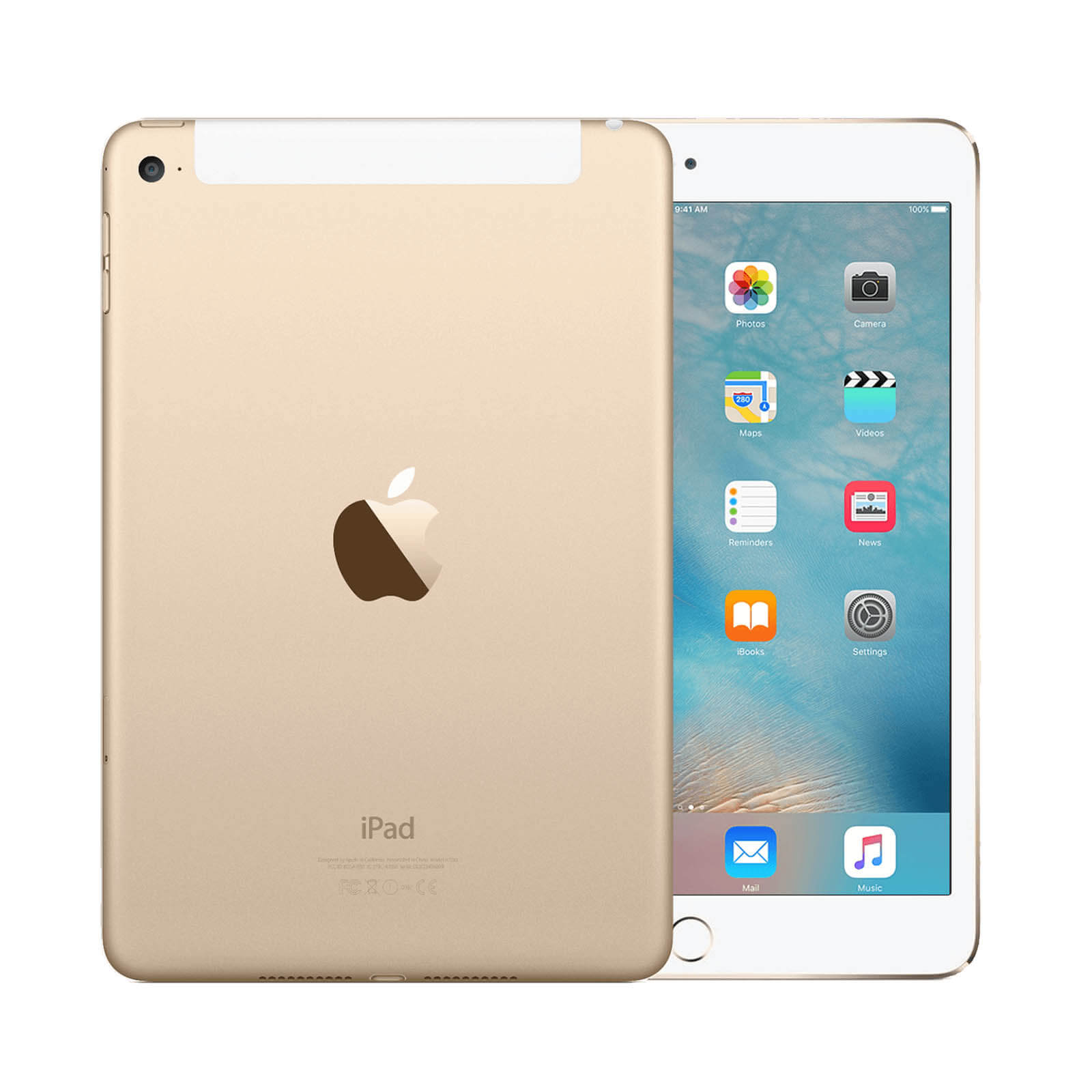 iPad mini3 WiFi Cellular64GB Gold ケース付き