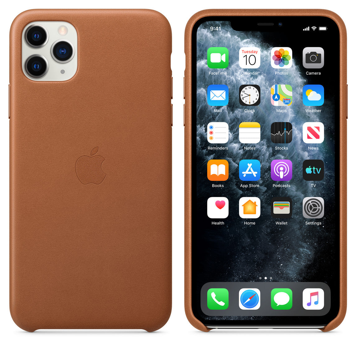 Apple iPhone 11 Pro Max Leather Case - Brown