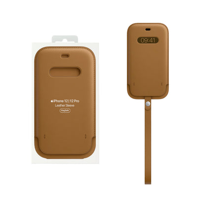 Apple iPhone 12 | 12 Pro Leather Sleeve with MagSafe - Saddle Brown