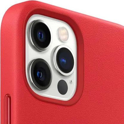 Apple iPhone 12 Pro Max Leather Case Deep Scarlet