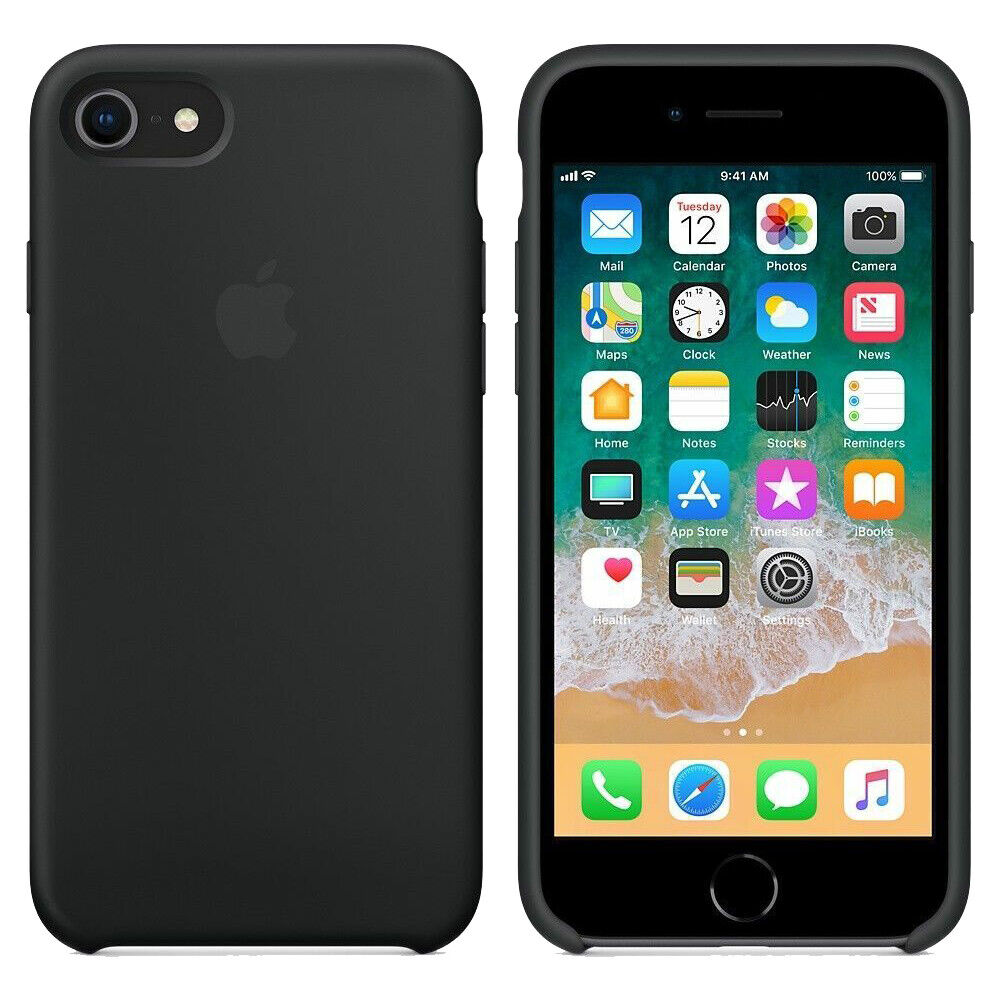Apple iPhone 7 | iPhone 8 | iPhone SE Siicone Case - Black Black New - Sealed