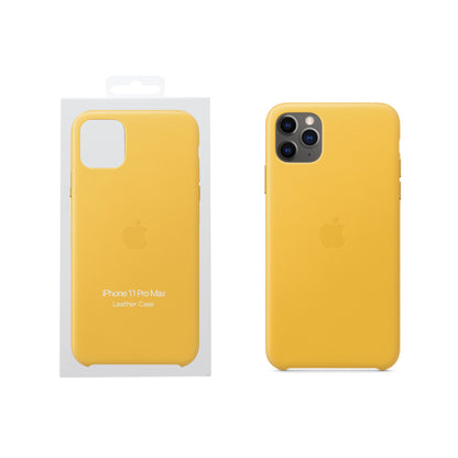 Apple iPhone 11 Pro Max Leather Case Meyer Lemon