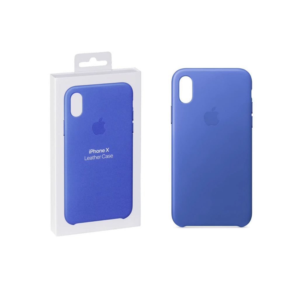 Apple iPhone X Leather Case - Electric Blue