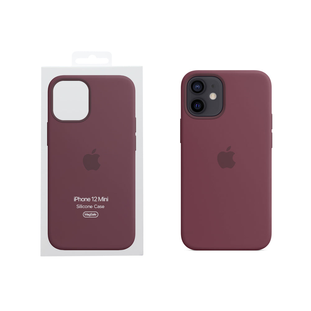 Apple iPhone 12 Mini Silicone Case Plum Loop Mobile UK