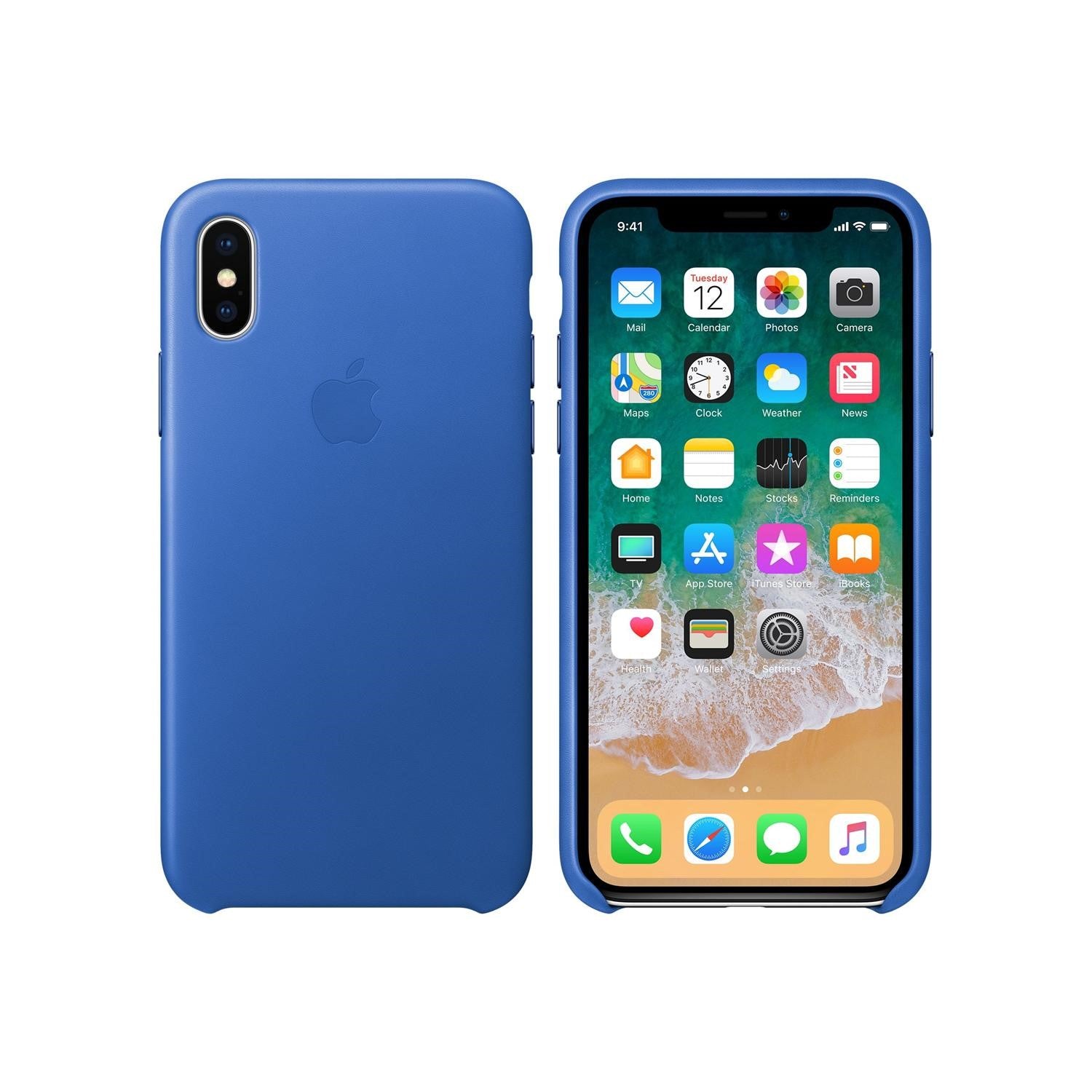 Apple iPhone X Leather Case - Electric Blue Electric Blue New - Sealed