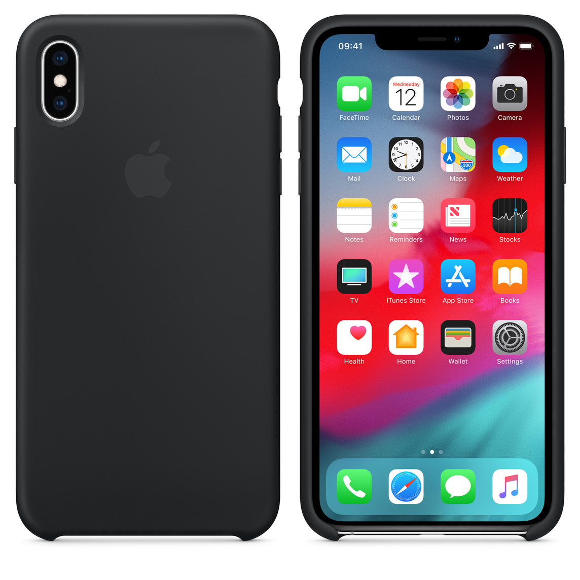 Apple iPhone XS Max Silicone Case - Black Black New - Sealed