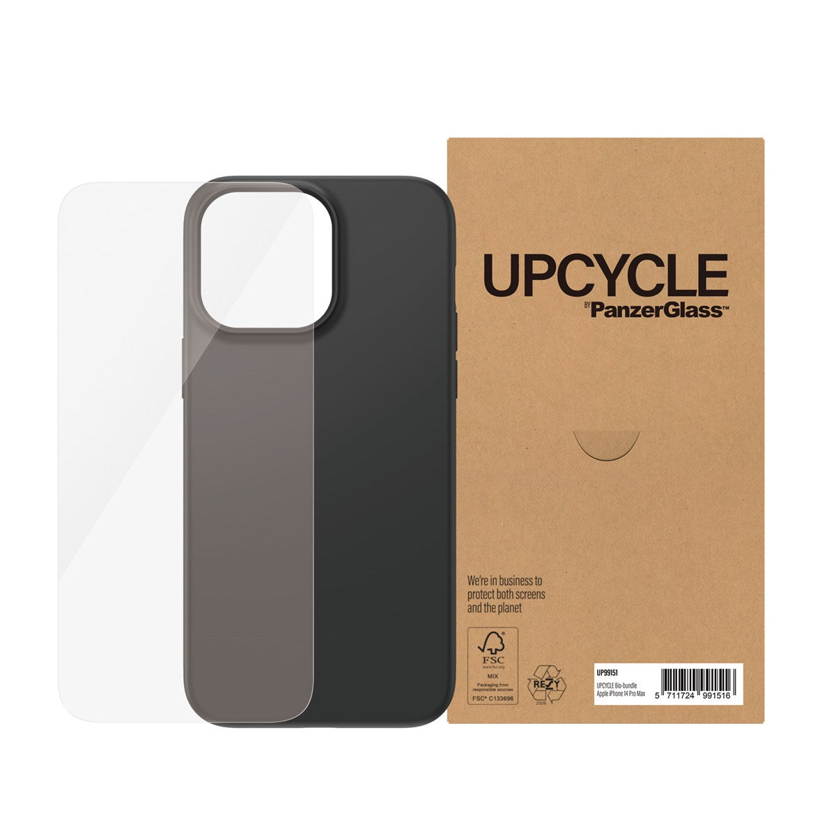 Upcycle by PanzerGlass Case and Screen Protector For iPhone 14 Pro Max Clear New - Sealed
