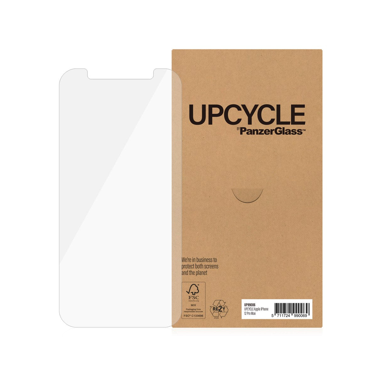 Upcycle by PanzerGlass Apple Screen Protector Glass For iPhone 12 Pro Max Clear New - Sealed