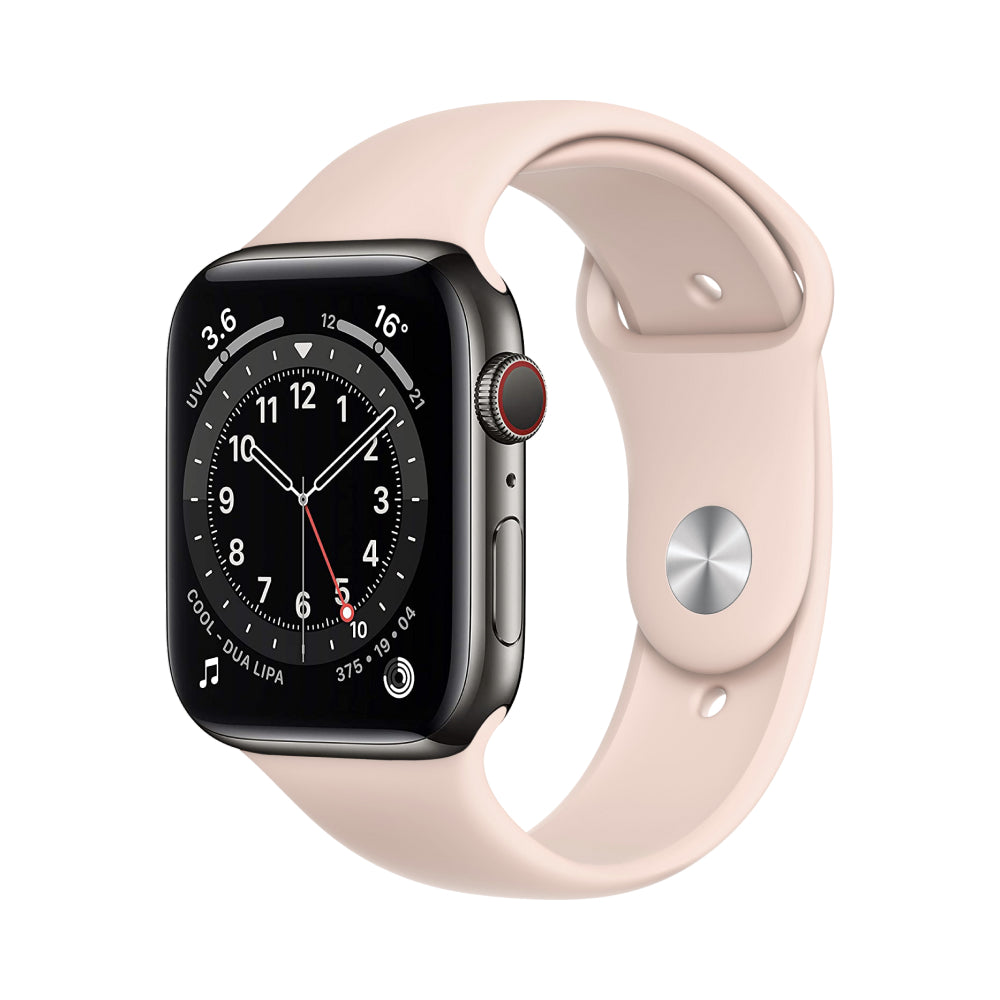 Apple Watch Series 6 Stainless 44mm Graphite Excellent- Unlocked - New Battery 44mm Graphite Excellent