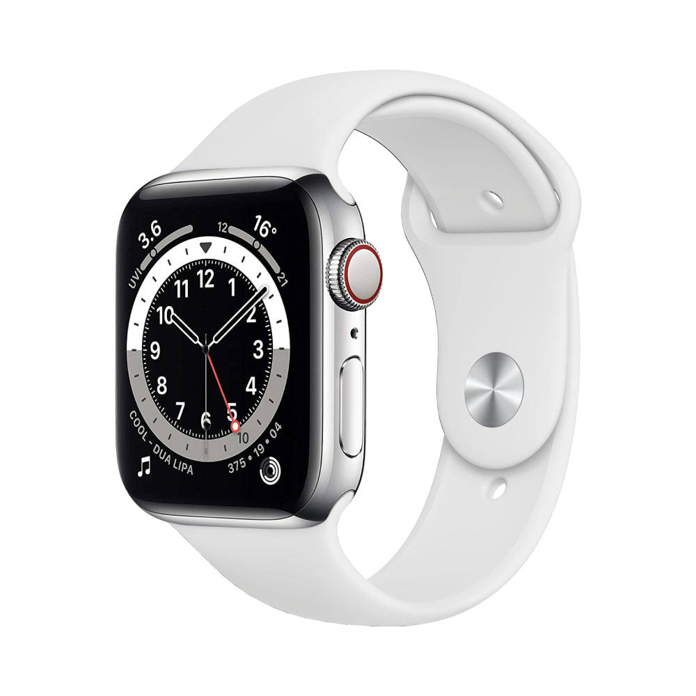 Apple Watch Series 6 Stainless 40mm Silver Excellent- Unlocked - New Battery 40mm Silver Excellent