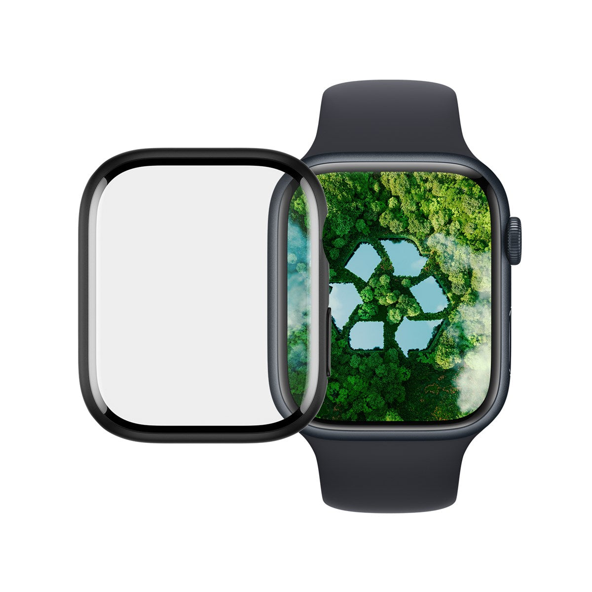 Upcycle by PanzerGlass Full Body Screen Protector Glass For Apple Watch Series 8 | 7 | 45mm