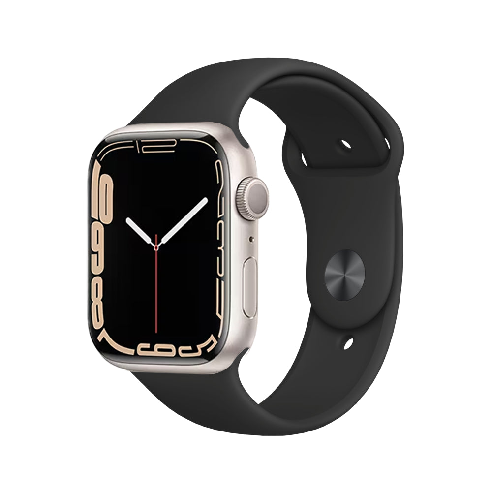 Apple Watch Series 7 Aluminium 45mm Cellular - Starlight - Excellent - New Battery 45mm Starlight Excellent