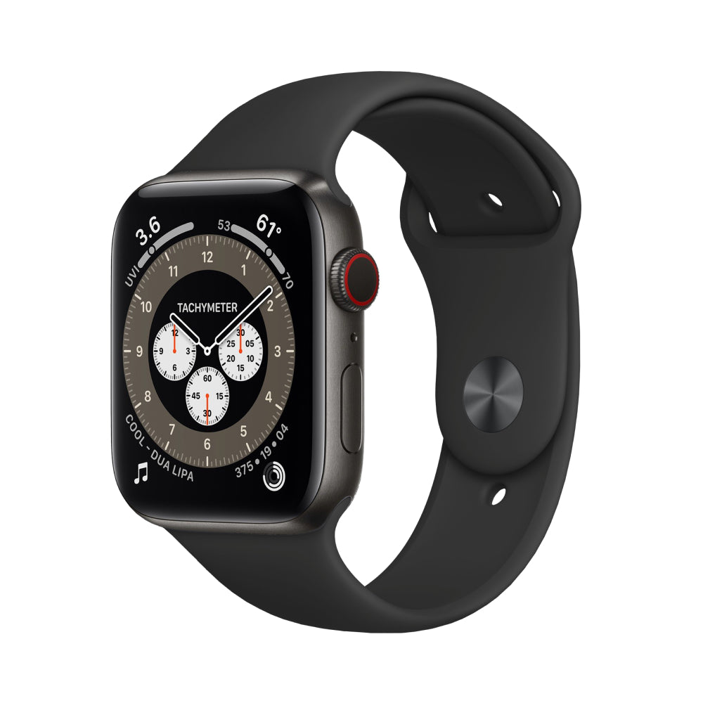 Apple Watch Series 6 - Titanium 40mm Black Excellent GPS + Cellular - New Battery 40mm Black Excellent