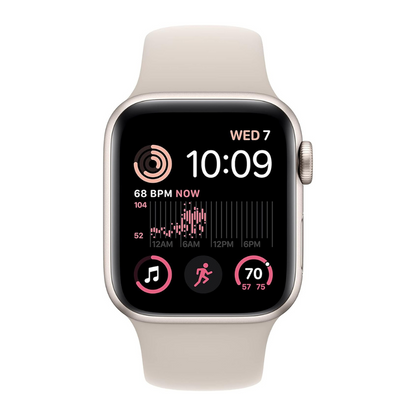 Apple Watch SE (2nd Generation) 44mm GPS - Starlight - Fair - Enhanced Battery