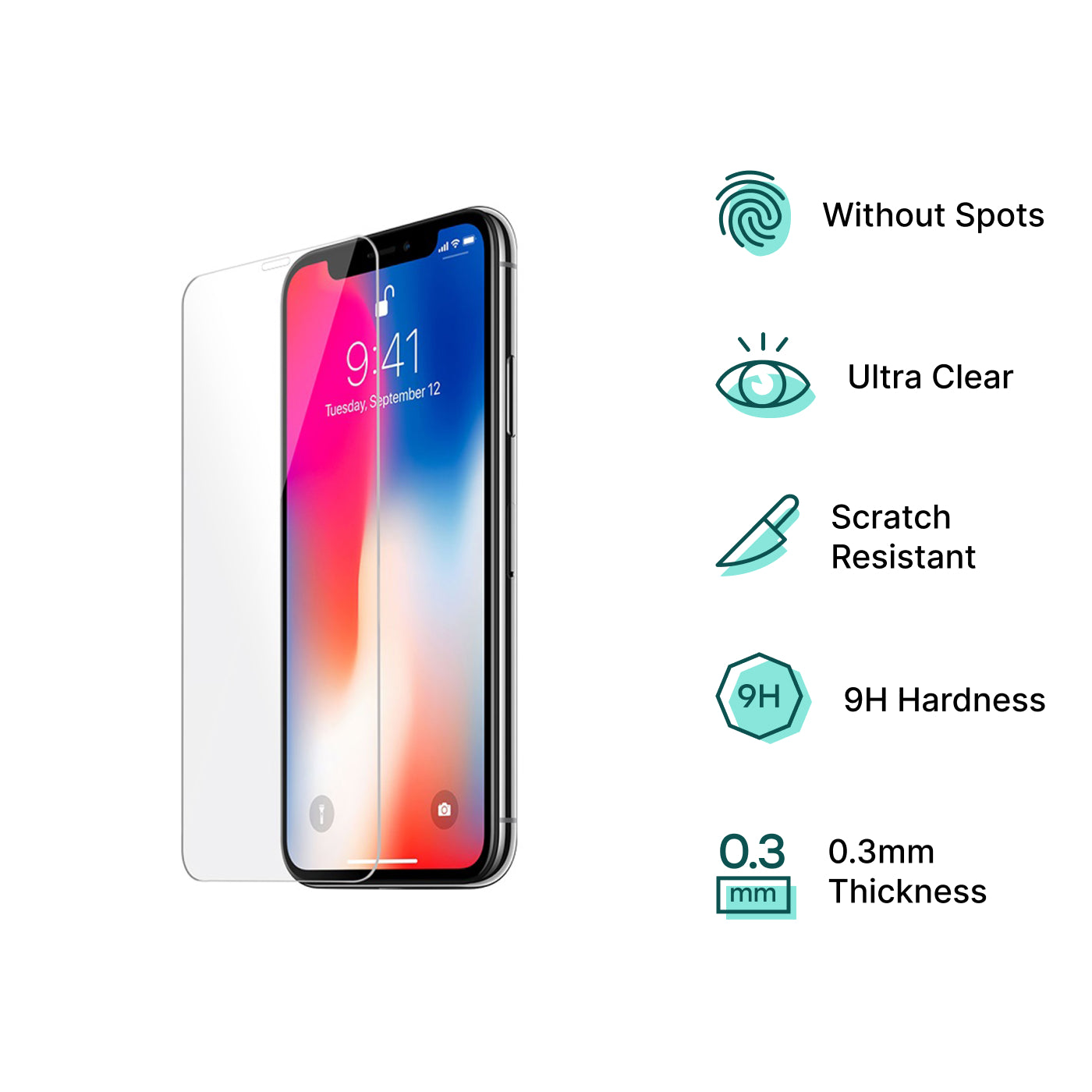 Tempered Glass - 0.3mm - Apple iPhone X